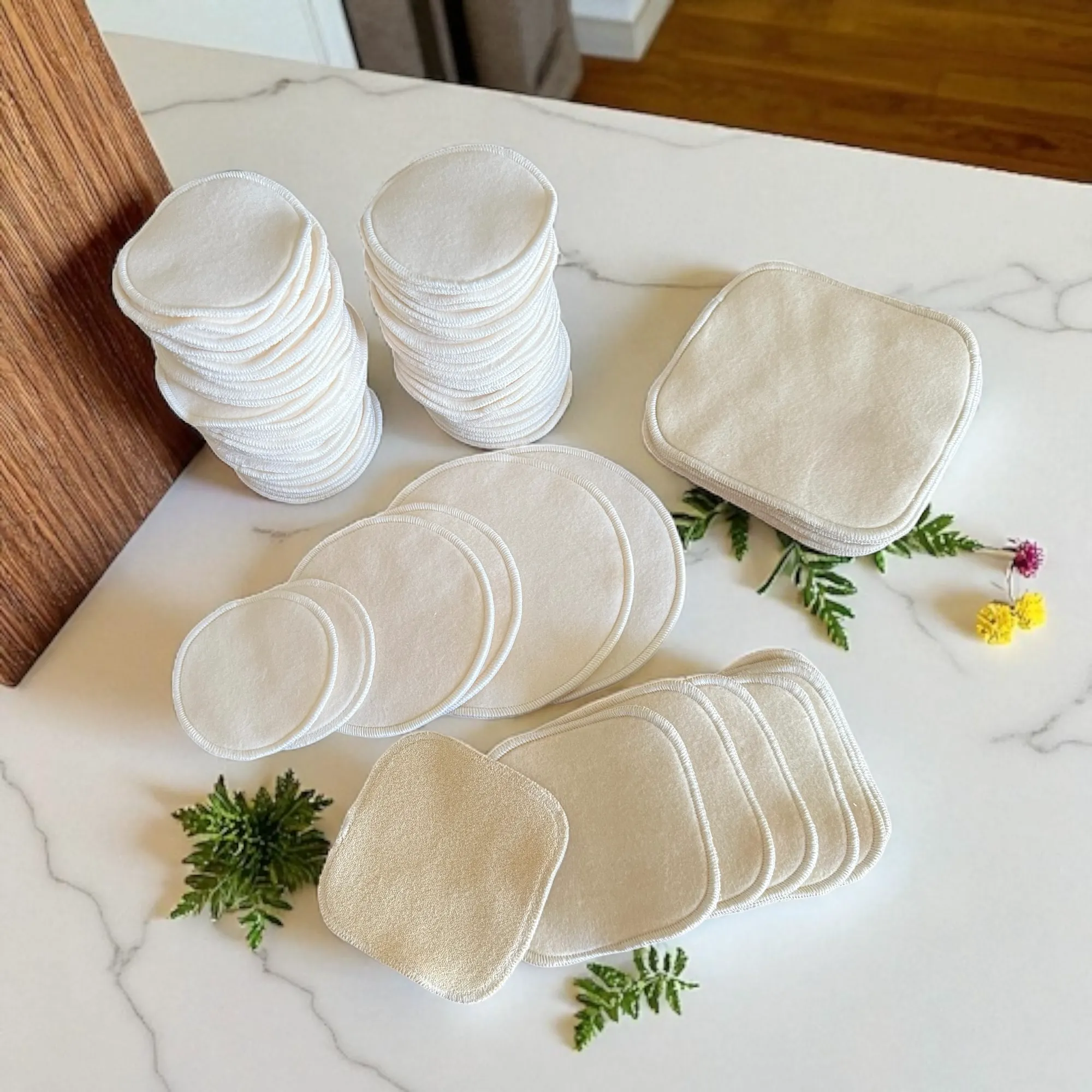 Produttori di tamponi struccanti riutilizzabili, 100% cotone, personalizzabili ed ecocompatibili